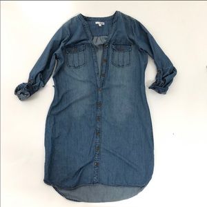 Sonoma Shirt Dress Lyocell roll tab button down